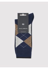 Pako Lorente - PAKO LORENTE - Granatowe skarpety w romby. Kolor: niebieski #3