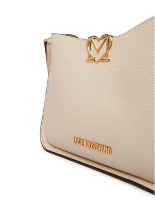 Love Moschino - LOVE MOSCHINO Torebka JC4127PP1OLM0110 Écru. Kolor: kremowy. Materiał: skórzane