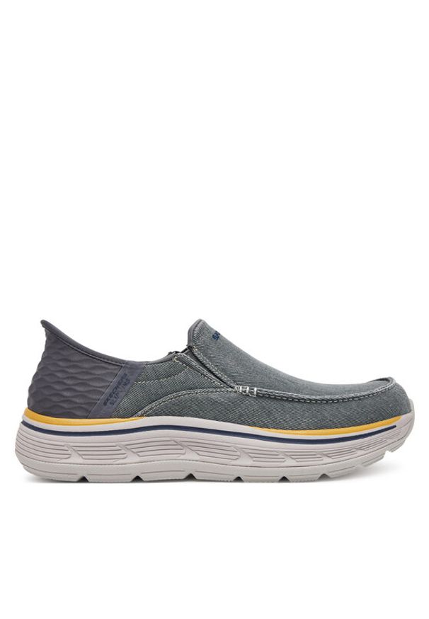 skechers - Skechers Półbuty Remaxed-Fenick 204839/CHAR Szary. Kolor: szary. Materiał: materiał