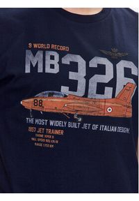 Aeronautica Militare T-Shirt 231TS2124J607 Granatowy Regular Fit. Kolor: niebieski. Materiał: bawełna
