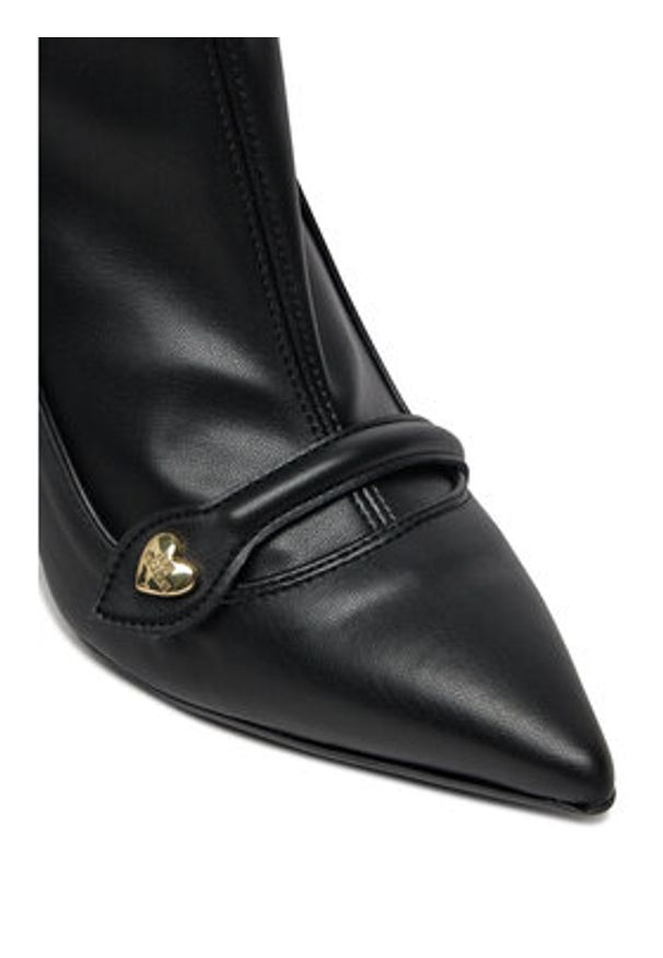 Love Moschino - LOVE MOSCHINO Botki JA21099G0LIEZ000 Czarny. Kolor: czarny. Materiał: skóra