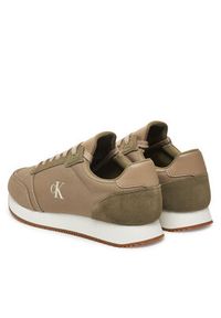 Calvin Klein Jeans Sneakersy Runner Sock Laceup Mg Canvas YM0YM01217 Zielony. Kolor: zielony. Materiał: materiał #4