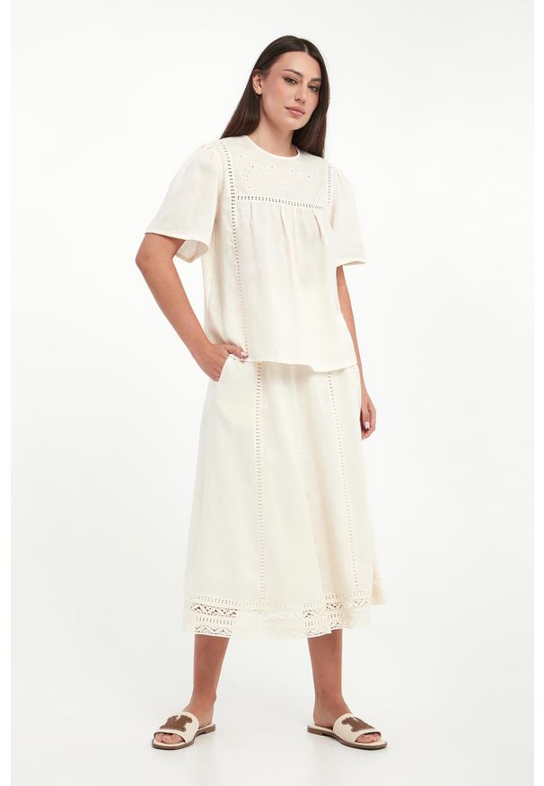 Weekend Max Mara - Bluzka damska lniana Bacino WEEKEND MAX MARA. Materiał: len