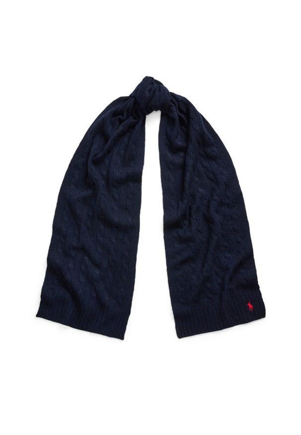 Polo Ralph Lauren Szalik 455956296009 Granatowy. Kolor: niebieski. Materiał: wełna