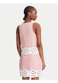 STAUD Bluzka Mika R25S1148LN Różowy Regular Fit. Kolor: różowy. Materiał: len