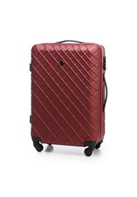 Wittchen - Zestaw walizek z ABS-u z deseniem bordowy. Kolor: czerwony. Materiał: guma #8