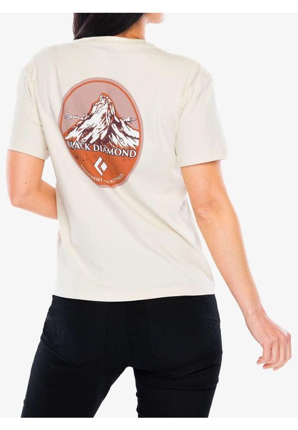 Koszulka bawełniana damska Black Diamond Heritage Badge SS Tee. Kolor: biały. Materiał: bawełna