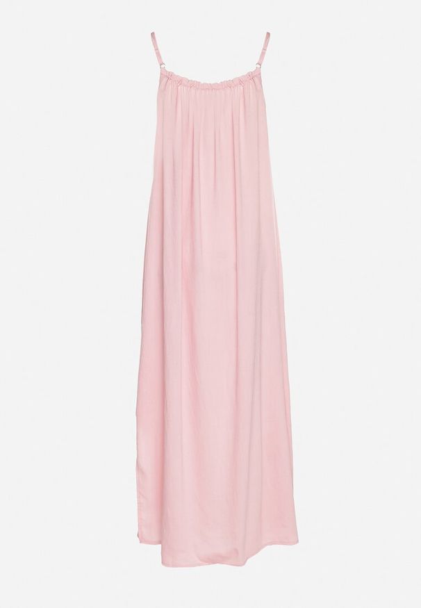 Born2be - Różowa Rozkloszowana Sukienka z Elastyczną Górą Revielle. Okazja: na co dzień. Kolor: różowy. Długość rękawa: na ramiączkach. Typ sukienki: rozkloszowane. Styl: casual, klasyczny