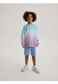 Reserved - Bawełniana bluza oversize - fioletowy. Kolor: fioletowy. Materiał: bawełna
