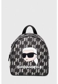 Karl Lagerfeld plecak damski kolor czarny mały wzorzysty. Kolor: czarny #1