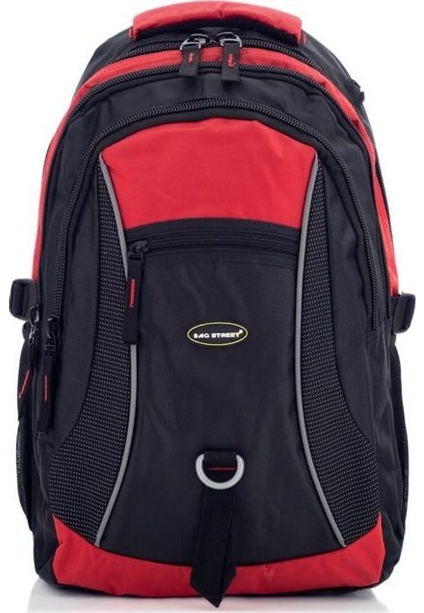 BAG STREET - Bag Street Czerwony Plecak Męski do Pracy BagStreet 68G. Kolor: czerwony. Styl: street