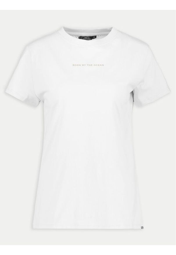 Didriksons T-Shirt Ingarö 505542 Biały Regular Fit. Kolor: biały. Materiał: bawełna
