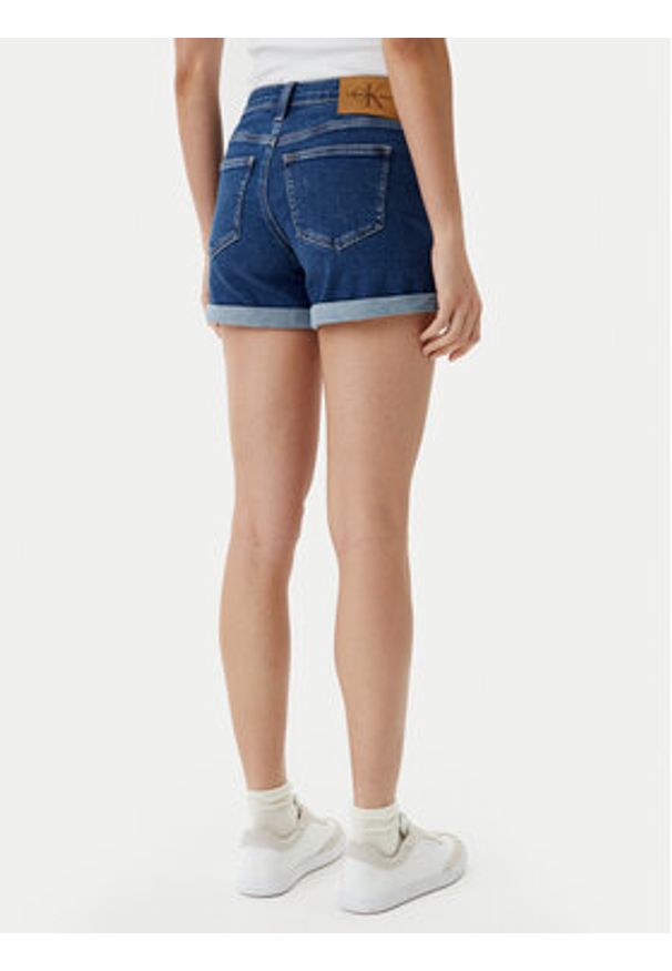 Calvin Klein Jeans Szorty jeansowe J20J225160 Granatowy Regular Fit. Kolor: niebieski. Materiał: bawełna
