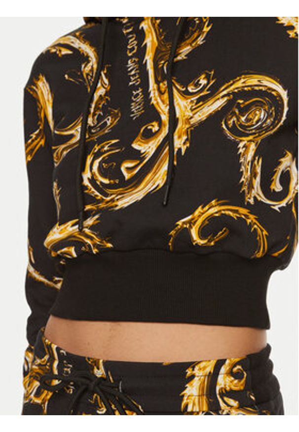 Versace Jeans Couture Bluza 77HAI3A3 FS171 Czarny Regular Fit. Typ kołnierza: kołnierzyk włoski. Kolor: czarny. Materiał: bawełna