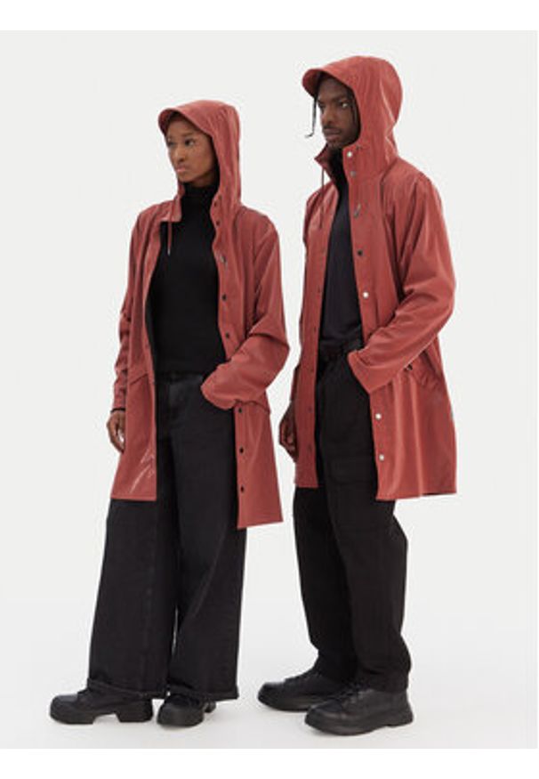 Rains Kurtka przeciwdeszczowa Unisex 12020 Pomarańczowy Regular Fit. Kolor: pomarańczowy. Materiał: syntetyk