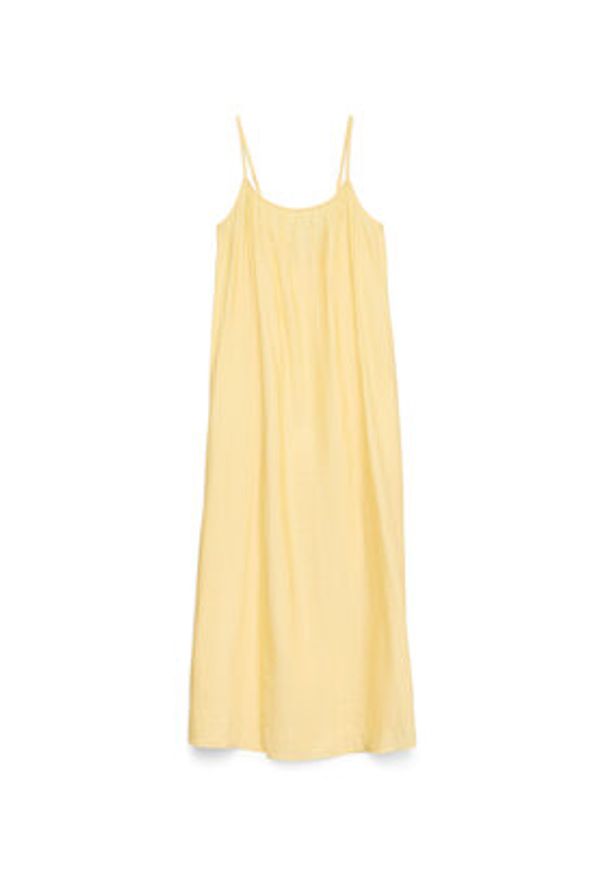 Vero Moda Sukienka letnia Vira 10340738 Żółty Relaxed Fit. Kolor: żółty. Materiał: wiskoza. Sezon: lato