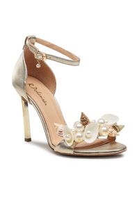 Sandały R.Polański - 1649 Złoty Lico. Kolor: złoty. Materiał: skóra #1