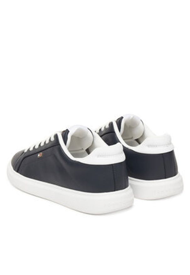 TOMMY HILFIGER - Tommy Hilfiger Sneakersy Icon Court Light Weight FW0FW08948 Granatowy. Kolor: niebieski. Materiał: skóra