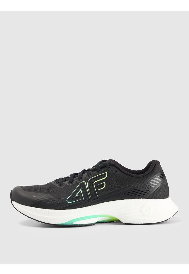 4f - 4F Buty do biegania Speed Runner męskie - czarne 45. Wysokość cholewki: przed kostkę. Kolor: czarny. Materiał: guma. Szerokość cholewki: normalna. Sport: bieganie, fitness
