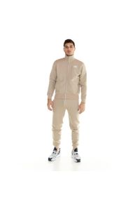LEONE 1947 APPAREL - Dres męski Leone z pełnym zamkiem Urban. Kolor: beżowy. Materiał: dresówka. Sport: fitness