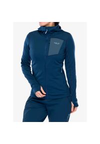 Bluza z kapturem damska Rab Superflux Hoody. Typ kołnierza: kaptur. Kolor: niebieski #1