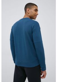 Calvin Klein Underwear bluza męska kolor turkusowy gładka. Kolor: turkusowy. Materiał: poliester, dzianina. Wzór: gładki