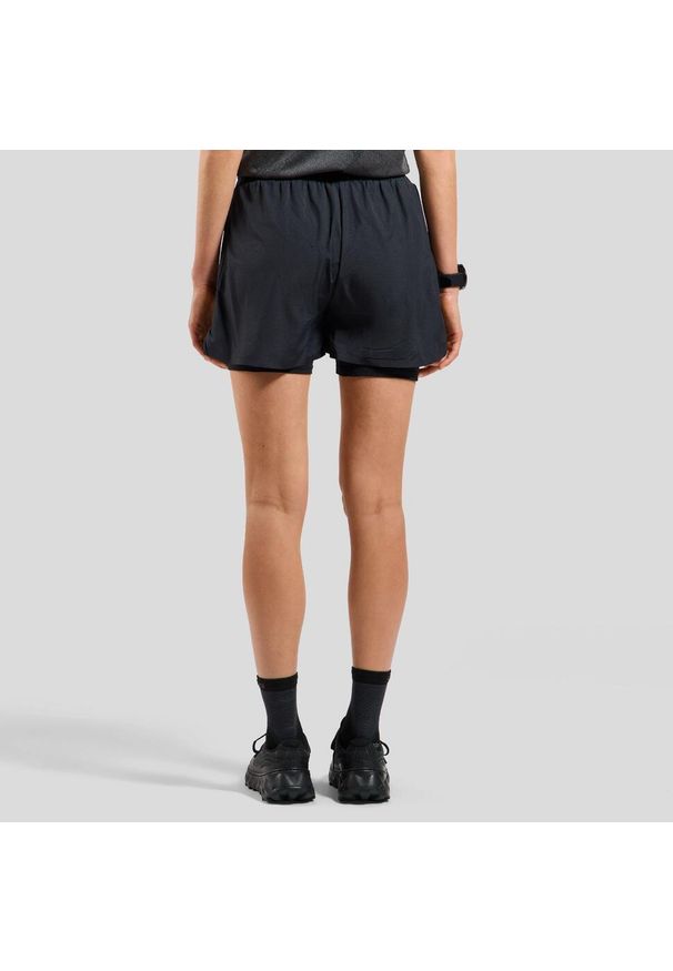 Spodenki damskie Odlo ZEROWEIGHT 3 INCH 2-in-1 short. Kolor: czarny. Sport: bieganie