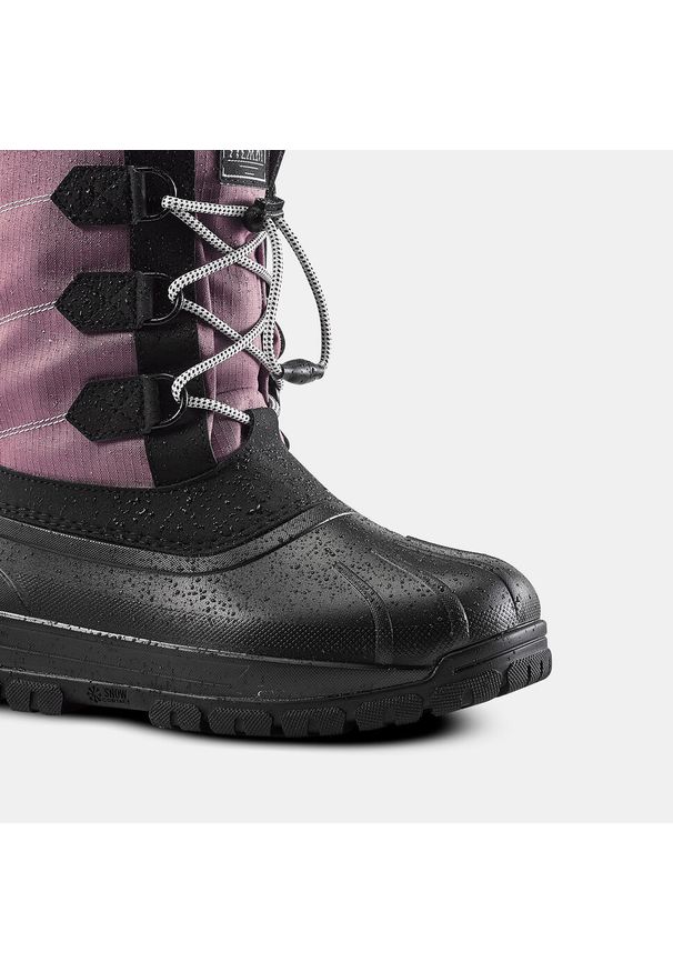 quechua - Buty turystyczne śniegowce dla dzieci Quechua SH900 Warm wodoodporne. Zapięcie: sznurówki. Kolor: fioletowy, różowy, wielokolorowy, czarny. Materiał: materiał. Szerokość cholewki: normalna. Sezon: zima. Sport: turystyka piesza