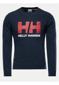 Helly Hansen Bluza Hh Logo Crew 34000 Granatowy Regular Fit. Kolor: niebieski. Materiał: bawełna #6