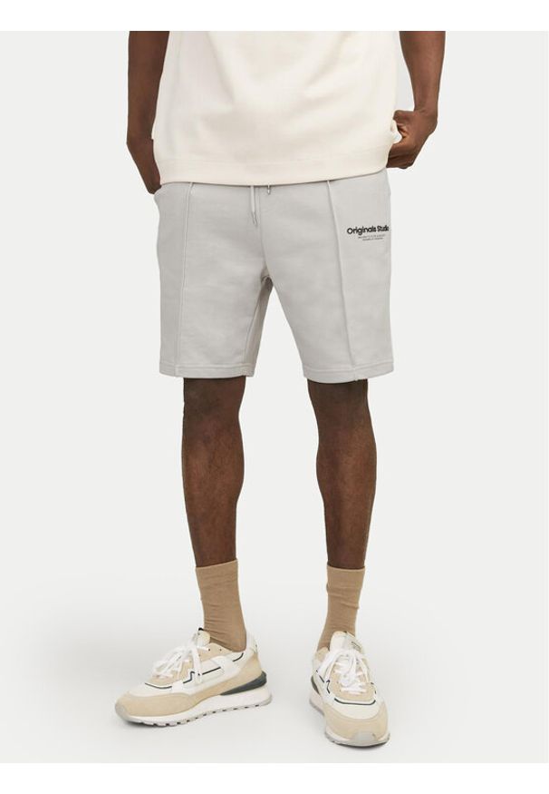 Jack & Jones Szorty sportowe Vesterbro 12252251 Beżowy Relaxed Fit. Kolor: beżowy. Materiał: syntetyk, bawełna. Styl: sportowy