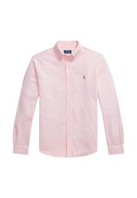 Polo Ralph Lauren Koszula 710932545012 Różowy Slim Fit. Typ kołnierza: polo. Kolor: różowy. Materiał: bawełna