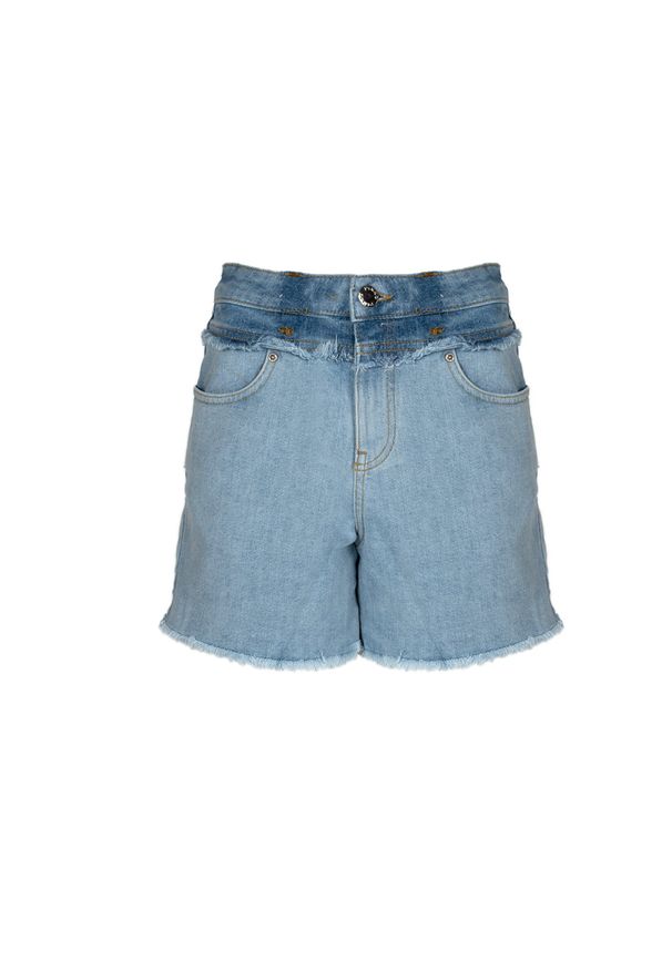 Pinko Szorty "Bradford" | V10XD A0DD | Kobieta | Błękitny. Okazja: na co dzień. Kolor: niebieski. Materiał: bawełna, elastan. Styl: elegancki, casual