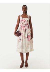 Rinascimento Sukienka koktajlowa CFC0020272002 Kremowy Regular Fit. Kolor: kremowy. Materiał: wiskoza. Styl: wizytowy #4