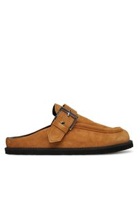 Hugo - HUGO Klapki Artentia Sabot 50542022 Beżowy. Kolor: beżowy. Materiał: zamsz, skóra