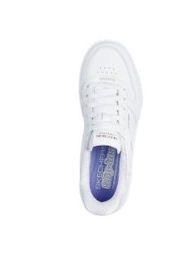 skechers - Buty sportowe Sneakersy damskie, Slip-Ins: Jade - Put It In Neutral. Kolor: biały. Materiał: skóra ekologiczna, materiał. Sport: turystyka piesza