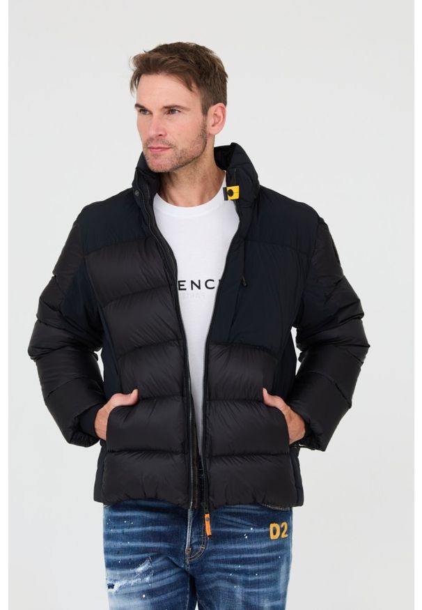 Parajumpers - PARAJUMPERS Czarna męska kurtka Gover, Rozmiar L. Kolor: czarny. Materiał: puch