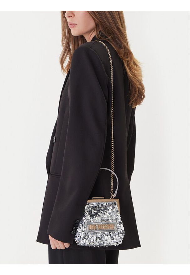 Love Moschino - LOVE MOSCHINO Torebka JC4146PP0NKK190A Srebrny. Kolor: srebrny