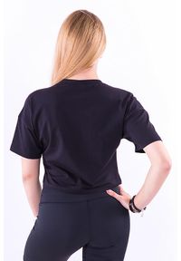 2SkIN - Koszulka treningowa na fitness damska 2skin POWER BLACK. Kolor: czarny. Materiał: bawełna, poliester. Wzór: napisy. Sport: fitness
