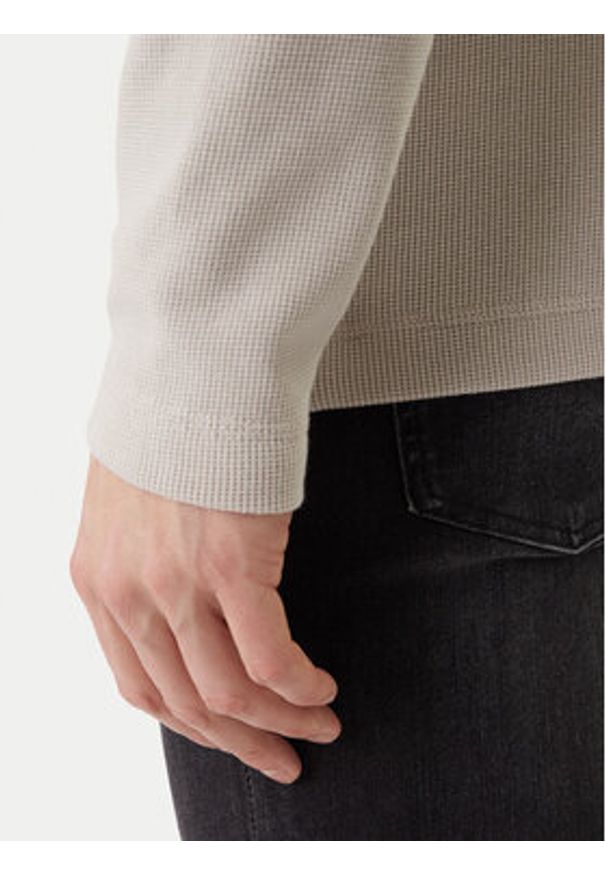 BOSS Longsleeve Tempesto 50520725 Beżowy Regular Fit. Kolor: beżowy. Materiał: bawełna. Długość rękawa: długi rękaw