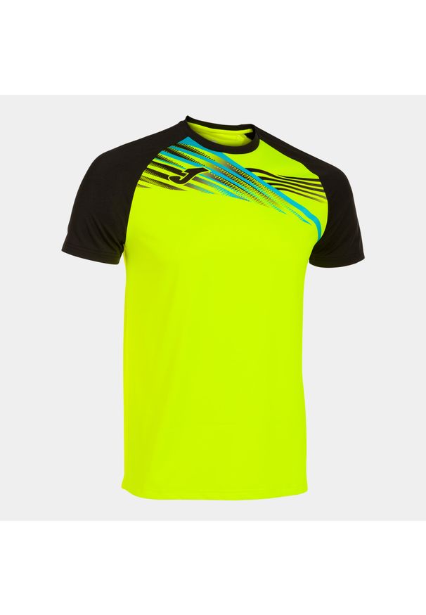 Koszulka do biegania męska Joma Elite X. Kolor: żółty, zielony, czarny, wielokolorowy. Materiał: jersey. Sport: bieganie