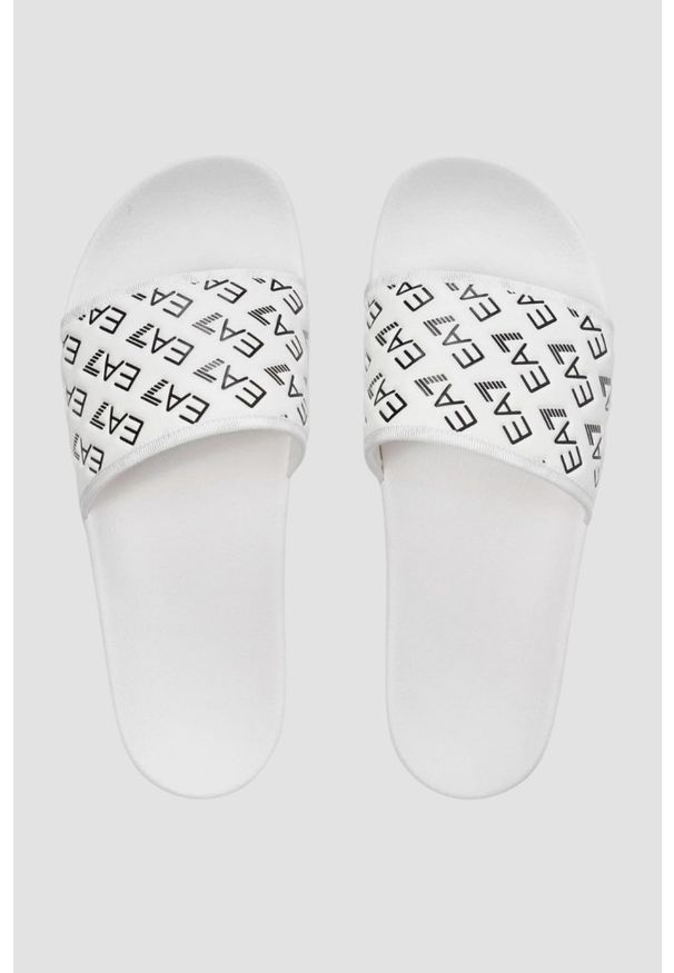EA7 Emporio Armani - EA7 EMPORIO ARMANI Białe klapki. Kolor: biały