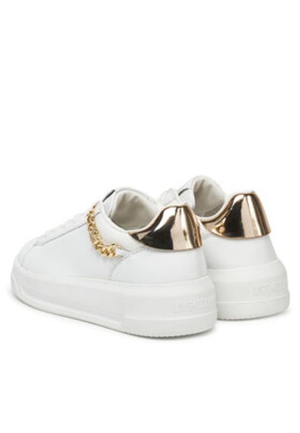 Love Moschino - LOVE MOSCHINO Sneakersy JA15505G0MIAP10A Biały. Kolor: biały. Materiał: skóra