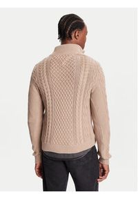 Tommy Jeans Sweter DM0DM22103 Brązowy Regular Fit. Kolor: brązowy. Materiał: bawełna