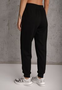 Renee - Czarne Sportowe Spodnie Typu Jogger High Waist ze Ściągaczem w Talii Isirona. Okazja: na co dzień. Stan: podwyższony. Kolor: czarny. Długość: krótkie. Styl: sportowy #3