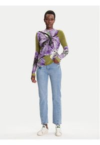 Desigual Sweter Orquidea Lacroix 25WWJF42 Zielony Regular Fit. Kolor: zielony. Materiał: syntetyk