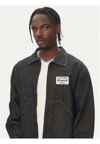 DC Kurtka jeansowa Pit Crew Jacket ADYJK03206 Czarny Boxy Fit. Kolor: czarny. Materiał: jeans #4