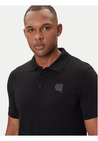 Karl Lagerfeld - KARL LAGERFELD Polo 745020 554235 Czarny Regular Fit. Typ kołnierza: polo. Kolor: czarny. Materiał: bawełna #5