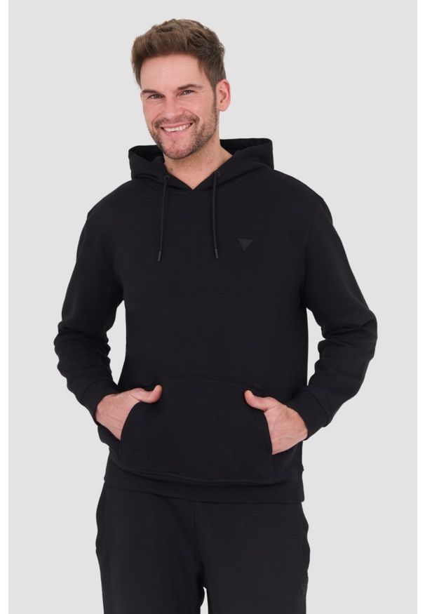 Guess - GUESS Czarna męska bluza Aldwin Hooded, Rozmiar XXL. Kolor: czarny