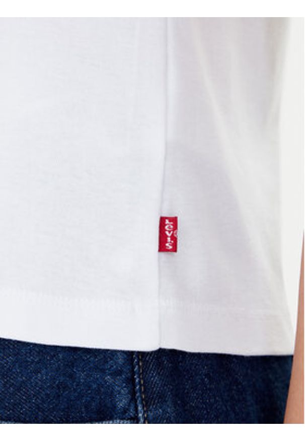 Levi's® T-Shirt Rickie 001Z9-0007 Biały Slim Fit. Kolor: biały. Materiał: bawełna