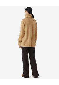 Kenzo - KENZO - Beżowy sweter z golfem. Typ kołnierza: golf. Kolor: beżowy. Materiał: wełna, prążkowany, kaszmir. Długość rękawa: długi rękaw. Długość: długie. Styl: klasyczny #4